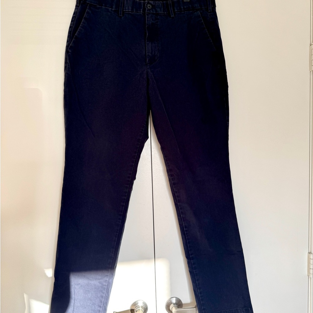 GAP Men's 36x34 Slim Fit Chinos Cotton Stretch Navy Blue Pants